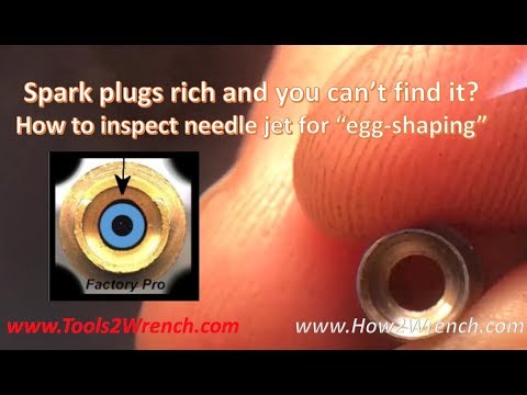 How to check a jet needle for wear or "egg shape" and fix a rich running carb!! - 동영상