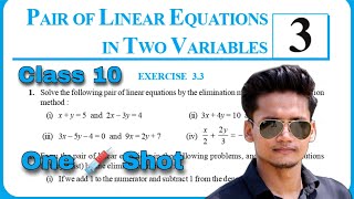 Class 10 Ex 3.3 Q1 Q2 Linear Equations in two variables Chapter 3 NEW CBSE NCERT Syllabus Rajmith