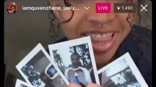 Quvenzhane shows photos of Isaiah on live 👀