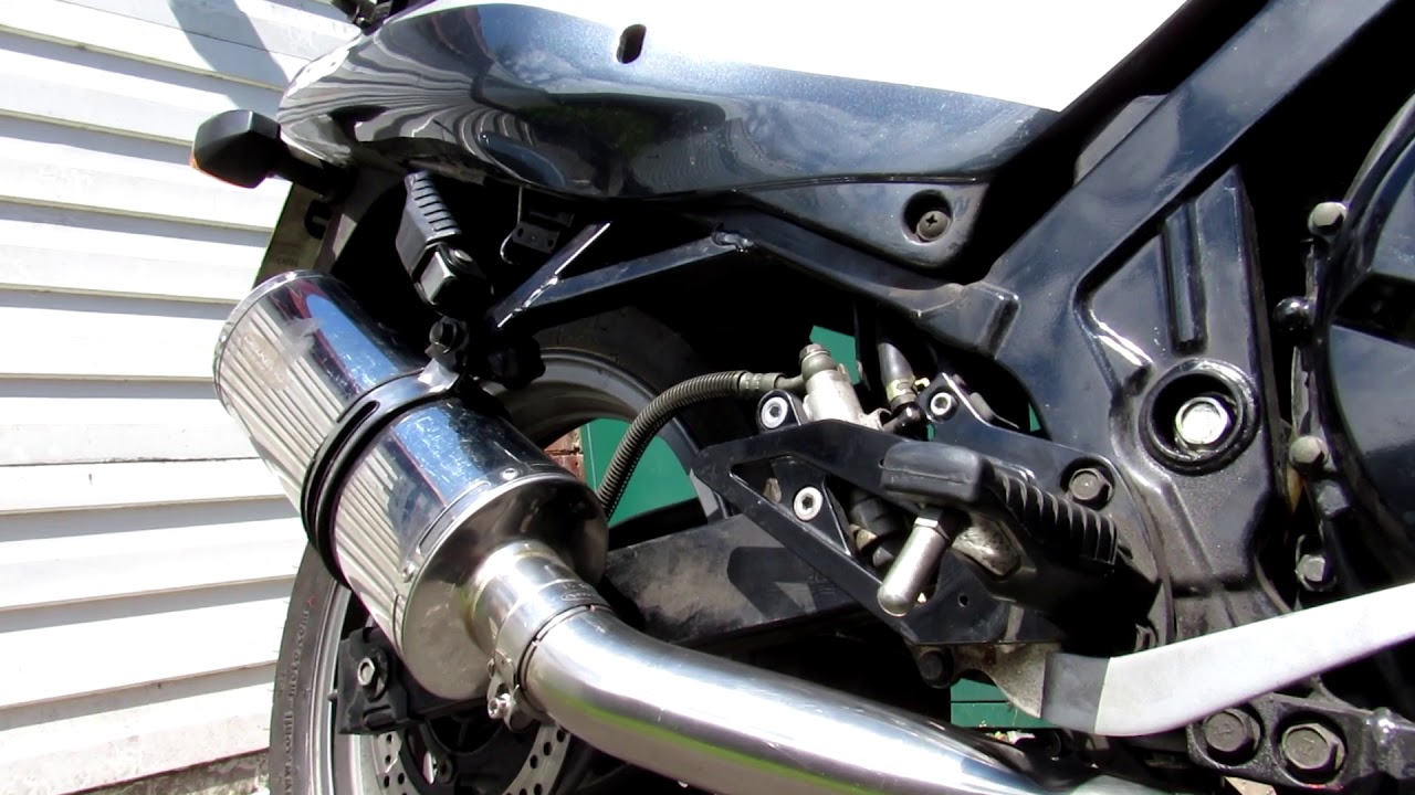 GPZ/EX500 Delkevic full exhaust system install. YouTube
