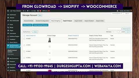 Shopify to Woocommerce Product and Order Sync