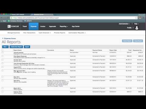 Concur Expense Tutorial