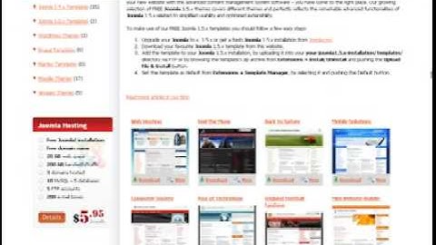 Downloading a free Joomla 1.5.x template