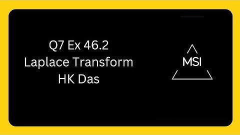 Q7 Ex46.2 Laplace Transform. Solutions of HK Das #engineeringmathematics #hkdas