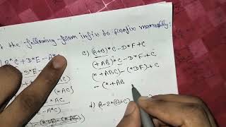  L -3 🚀Infix to Prefix Conversion | Step-by-Step Manual Method | Handwritten Example for Beginners