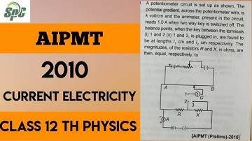 A potentiometer circuit is set up as shown.  The potential gradient,  across the potentiometer wire