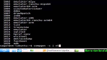 How to view list of all commands in Linux Shell terminal