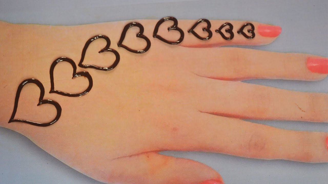 Simple and Attractive Love Heart Mehndi Design- Easy Mehndi for ...