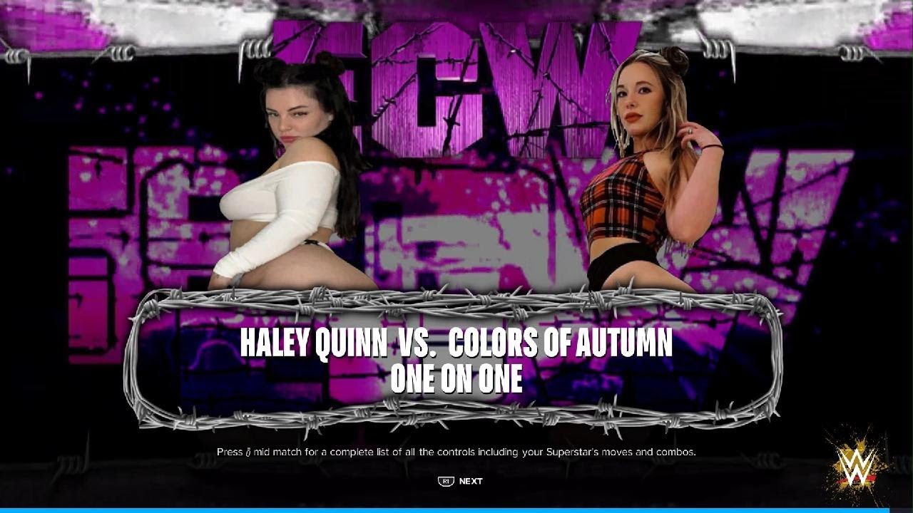 WWE 2K24 Haley Quinn 🆚 Colors of Autumn - YouTube