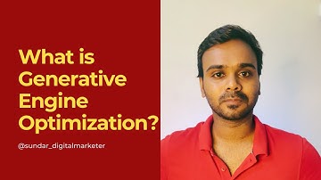 What is GEO? | Generative Engine Optimization Explained in Tamil | Sundar Digital Marketer