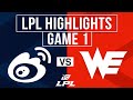 WBG Vs WE Highlights Game 1 LPL 2025 Split 3 Weibo Gaming Vs Team WE WBG Vs WE Highlights Game 1 LPL 2025 Split 3 Weibo Gaming Vs Team WE