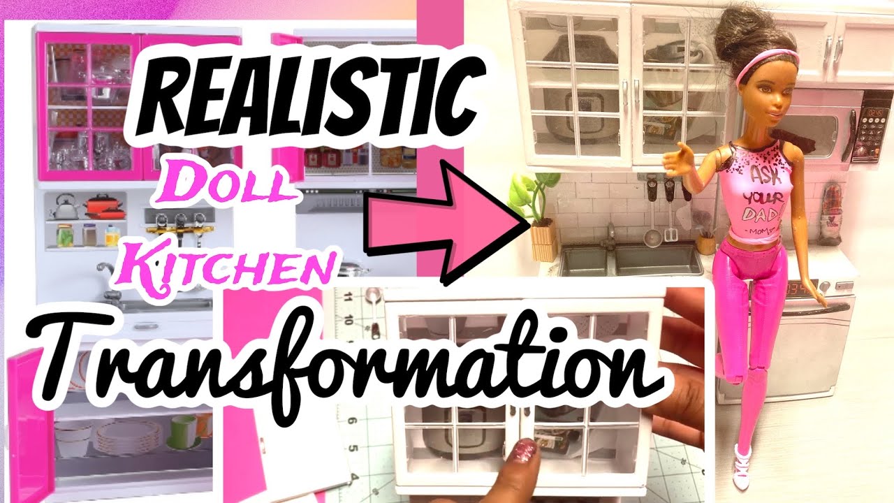 DIY - My Modern Kitchen Playset Makeover (realistic)! Watch until the end! 💕