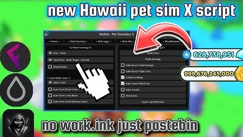 new Hawaii pet sim X script | go to pin comment to try the script enjoy