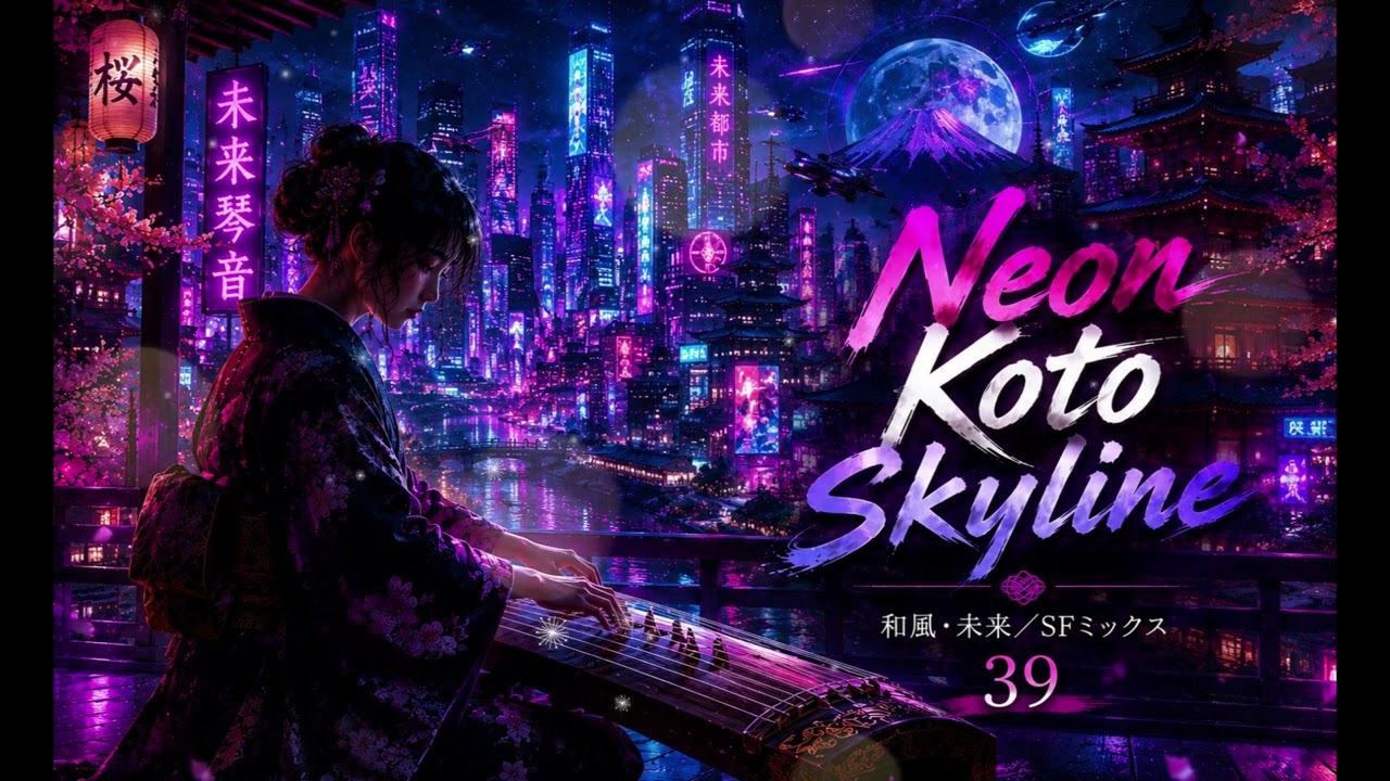 Neon Koto Skyline 1 和風・未来／SFミックス 39【#T AIChannel