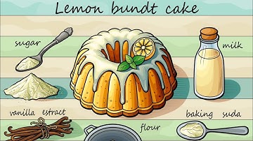 Lemon Bundt Cake Recipe Baking Cakes Zen Color #PaintbyNumbers #coloringbook
