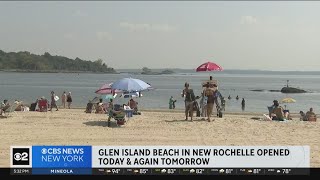 Glen Island Beach remains open due to high heat