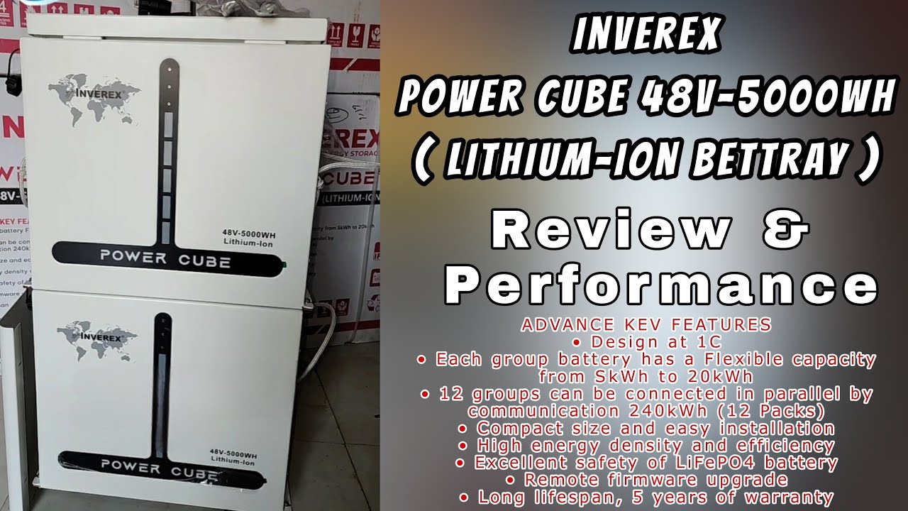 Inverex Power Cube LithiumIon Bettray 48V 5000wh Review Urdu/Hindi
