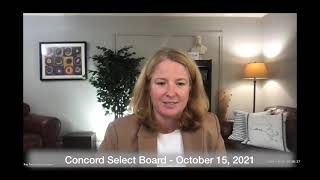 Concord Select Board October 15,2021
