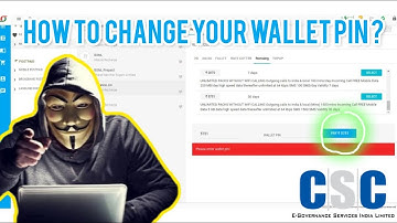 How to Change CSC Wallet PIN ? / CSC Wallet PIN replace or Change / Secure CSC Wallet