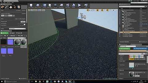 Vertex Painted water and puddle shader with rain particles