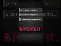 When your code works then randomly breaks for NO reason