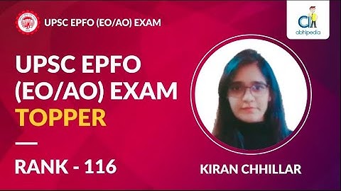 Interview with UPSC EPFO TOPPER | Rank 116 | kiran Chhillar | Toppers Talk | by abhipedia