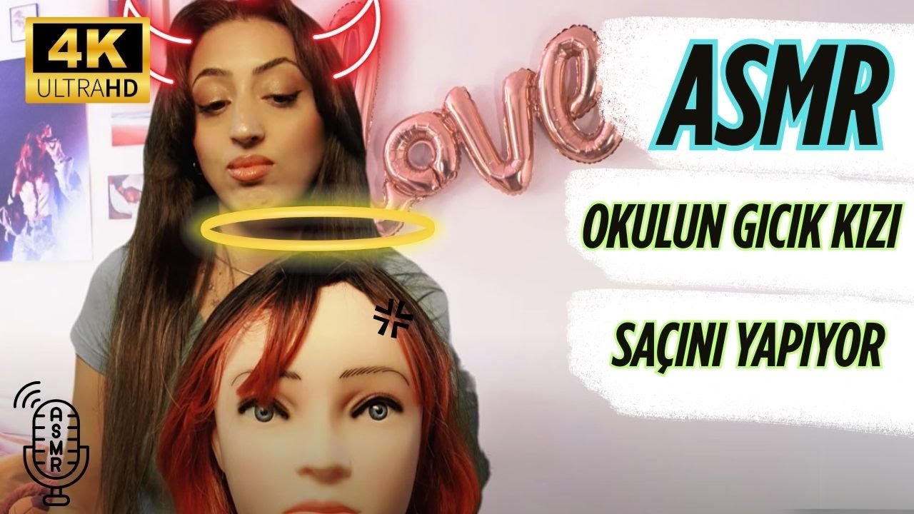ASMR : Okulun Popüler Kızı Senin Saçlarını Tarıyor 😈💇‍♀️ | 4K Türkçe