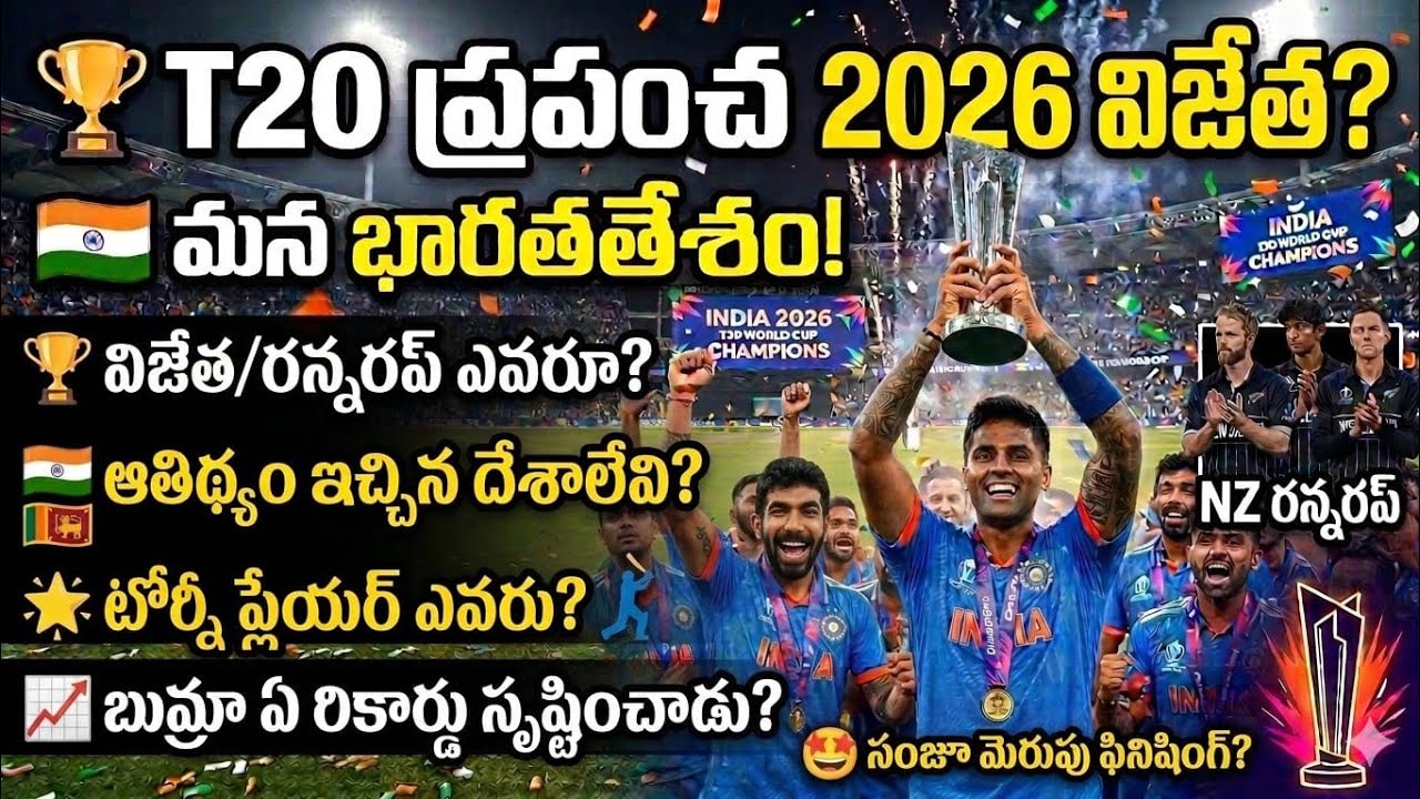 ICC Men's T20 World Cup 2026 Current Affairs Telugu/ఐసీసీ మెన్స్ టి20 వరల్డ్ కప్ కరెంట్ అఫైర్స్