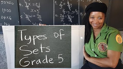 PEP Maths: Types of Sets. Grade 5 Mathematics. Primary Exit Profile