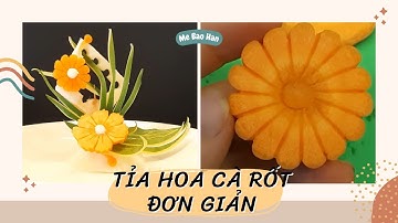 Quá đơn giản với dụng cụ tỉa hoa của Mẹ Bảo Hân trang trí mâm cỗ, không có hoa tay cũng làm được