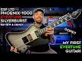 My first evertune guitar esp ltd phoenix silverburst almost perfect