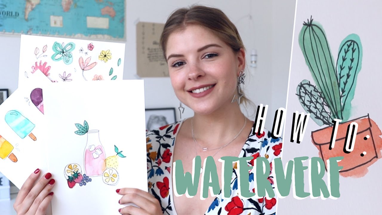 Wonderbaarlijk How-to: WATERVERF (schilderen + tekenen) - YouTube JJ-67