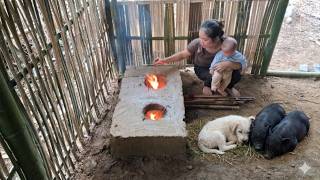 120-Day Construction Journey: A Woman Builds a Sturdy Bamboo House - With My Blind Grandmother