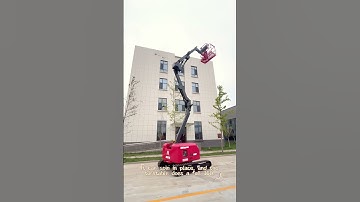 Operating the Electric Crawler Articulating Boom Lift: 14M Working Height Demonstration  #automobile