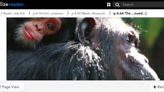 The Chimpanzees I love -  ( read by Realize Reader) Reading Street Grade 6 Unit 1 Week 2