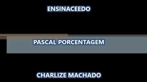 PASCAL PORCENTAGEM- CHARLIZE MACHADO #AULA30