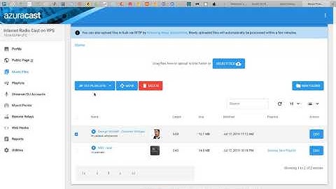Update: How to add and remove songs in the playlist of Azuracast | Internet Radio Cast on VPS