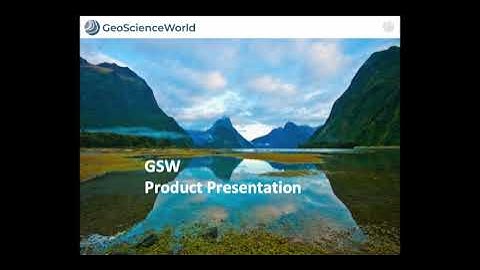 GeoScienceWorld Overview