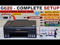 Canon Pixma G620 Setup, Install Print Heads, Fill Ink Tank, WiFi Setup Phone, Print &amp; Scan Test !!