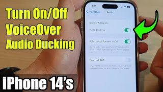 iPhone 14's/14 Pro Max: How to Turn On/Off VoiceOver Audio Ducking