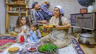 Life in the Mountains of Azerbaijan, Daily Life of a Young Family, Preparing for Dinner.