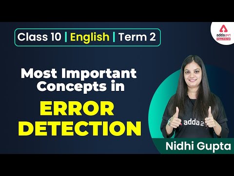 Error Detection Class 10 | Important Concepts | Term 2 Exam | Class 10 English Grammar