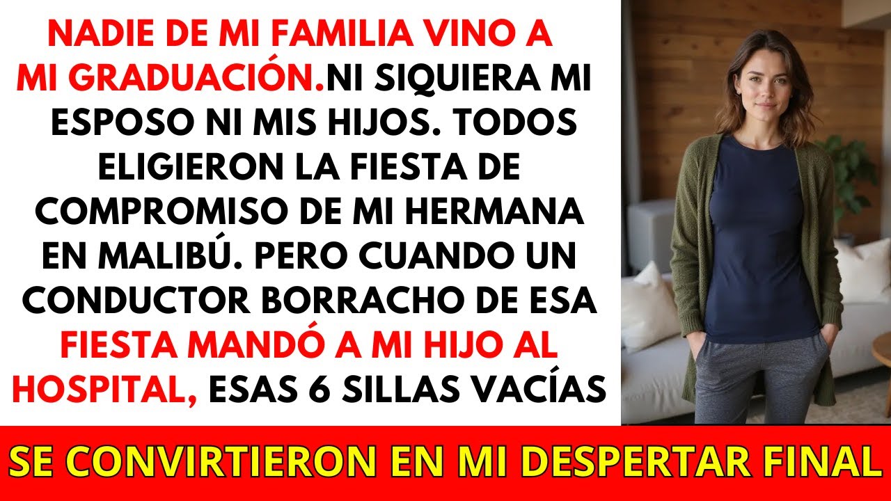 Nadie fue a mi graduación, ni mi esposo ni mis hijos… horas después, el destino cambió todo 💔🚗