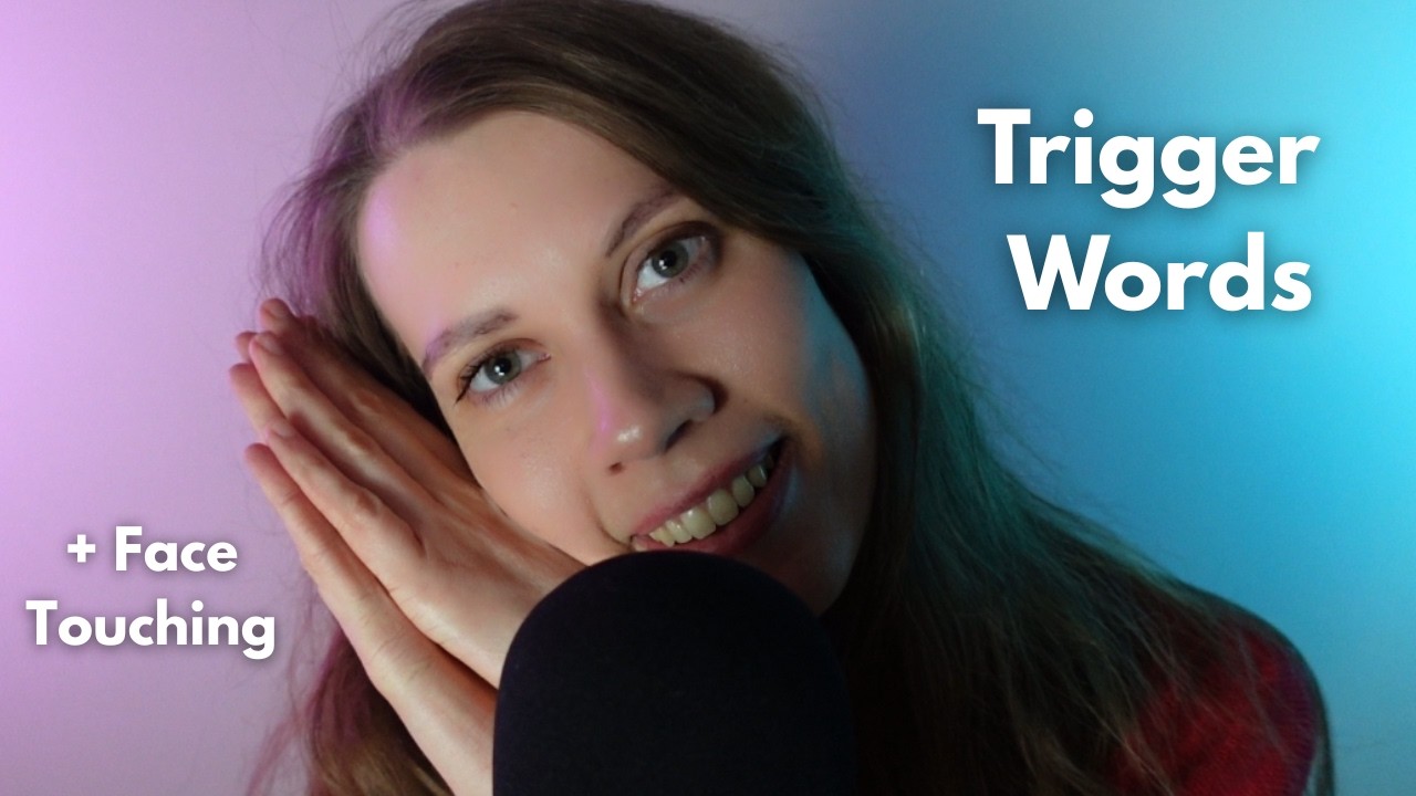 ASMR Trigger Words 💙 Face Touching (First Time!)