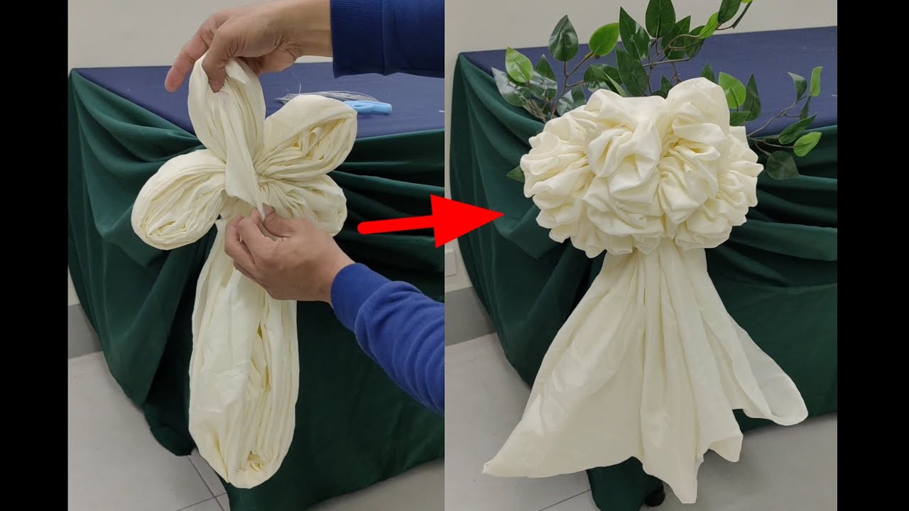 FLOWER FOLD DESIGN WITH SCALLOP DESIGN TABLE SKIRTING TUTORIAL