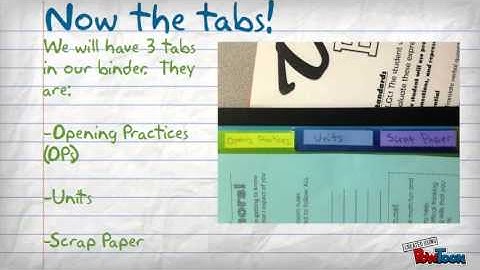 How to Set Up Your Math 8 Binder