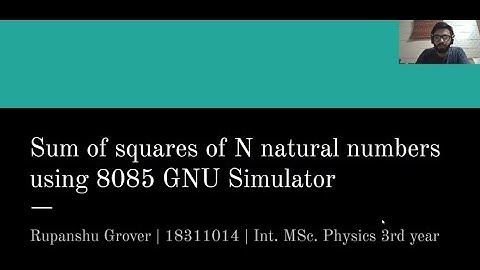 Sum of squares of N natural numbers using 8085 Simulator
