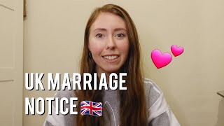 Giving Marriage Notice in the UK 🇬🇧 What to Expect