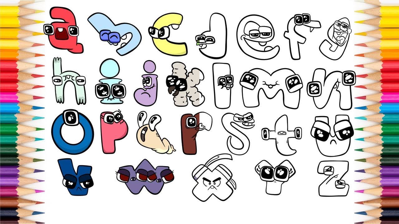 This is what would if the lowercase alphabet lore letters get their colors  extracted you can color them in : r/alphabetfriends