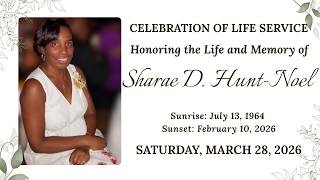 Celebration of the Life for Sharae D Hunt-Noel